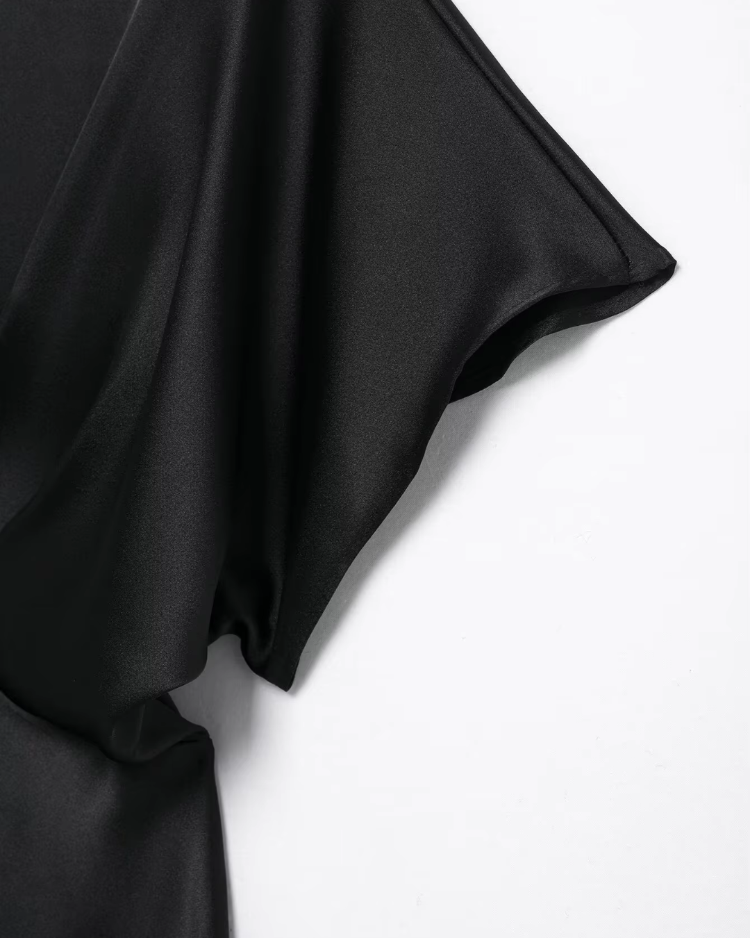 Zwarte Satijnen Zomer Jurk voor Dames