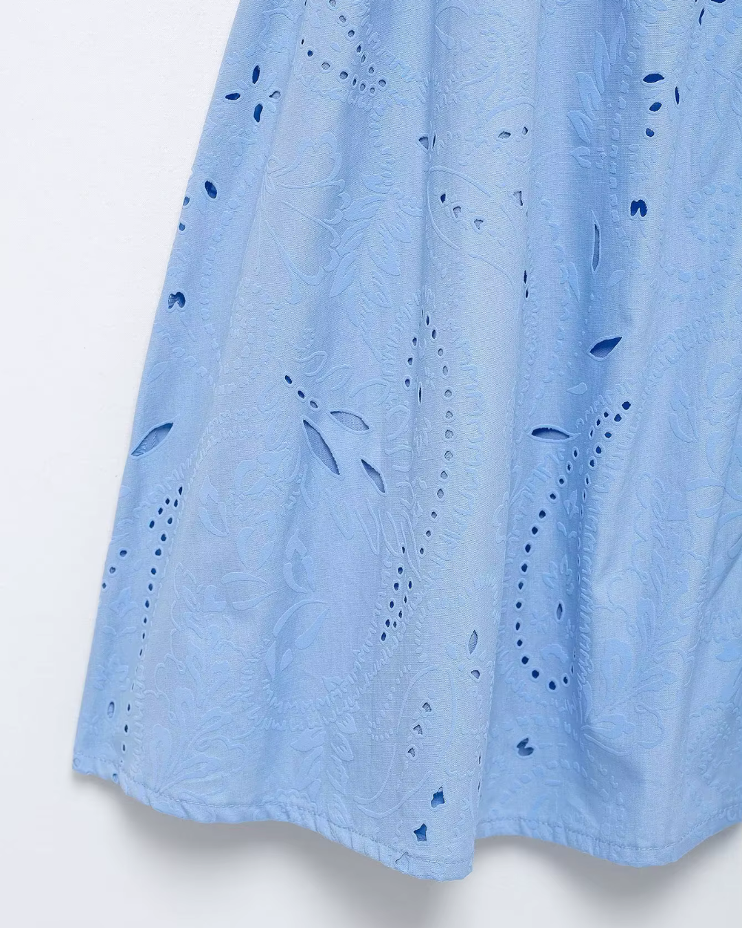 V-hals Korte Jurk met Riem en Borduursel voor Dames