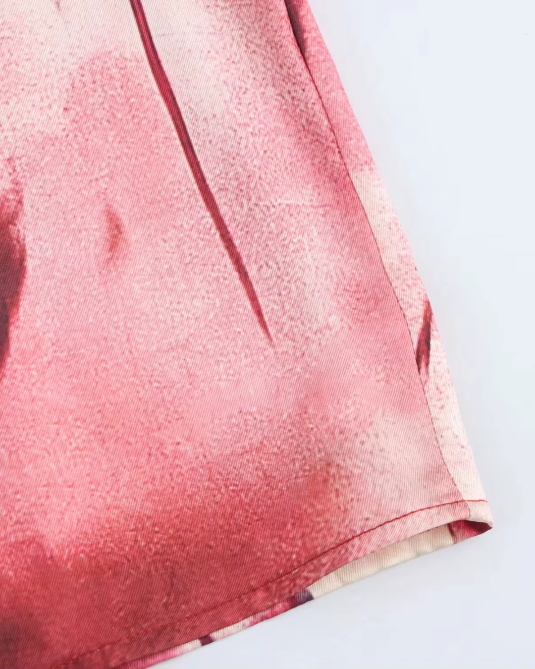 Rode Print Jurk met Sjerp en Kraag voor Dames