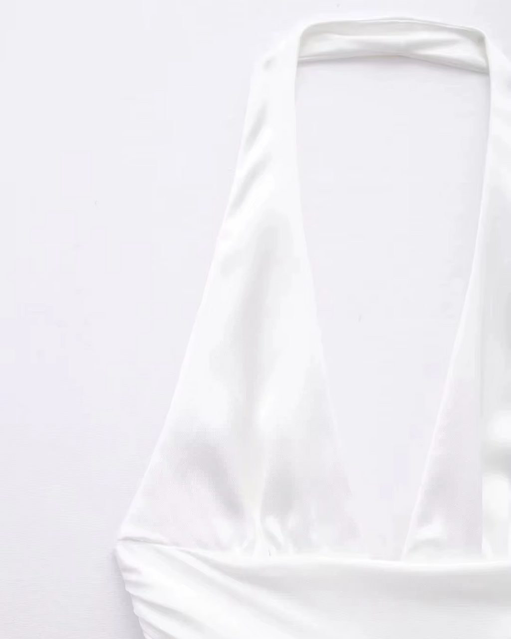 Satijnen Halter Mini-Jurk met Rugstrik voor Dames