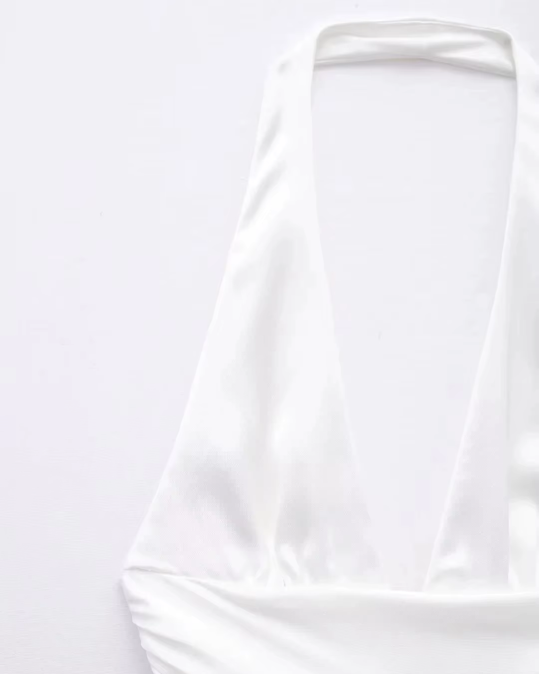 Satijnen Halter Mini-Jurk met Rugstrik voor Dames