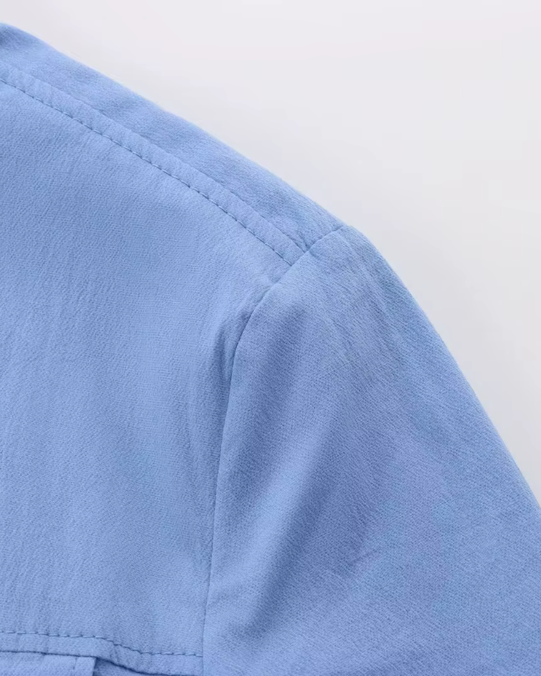 Lange Maxi Jurk met Kraag en Borstzakken met Riempje voor Dames