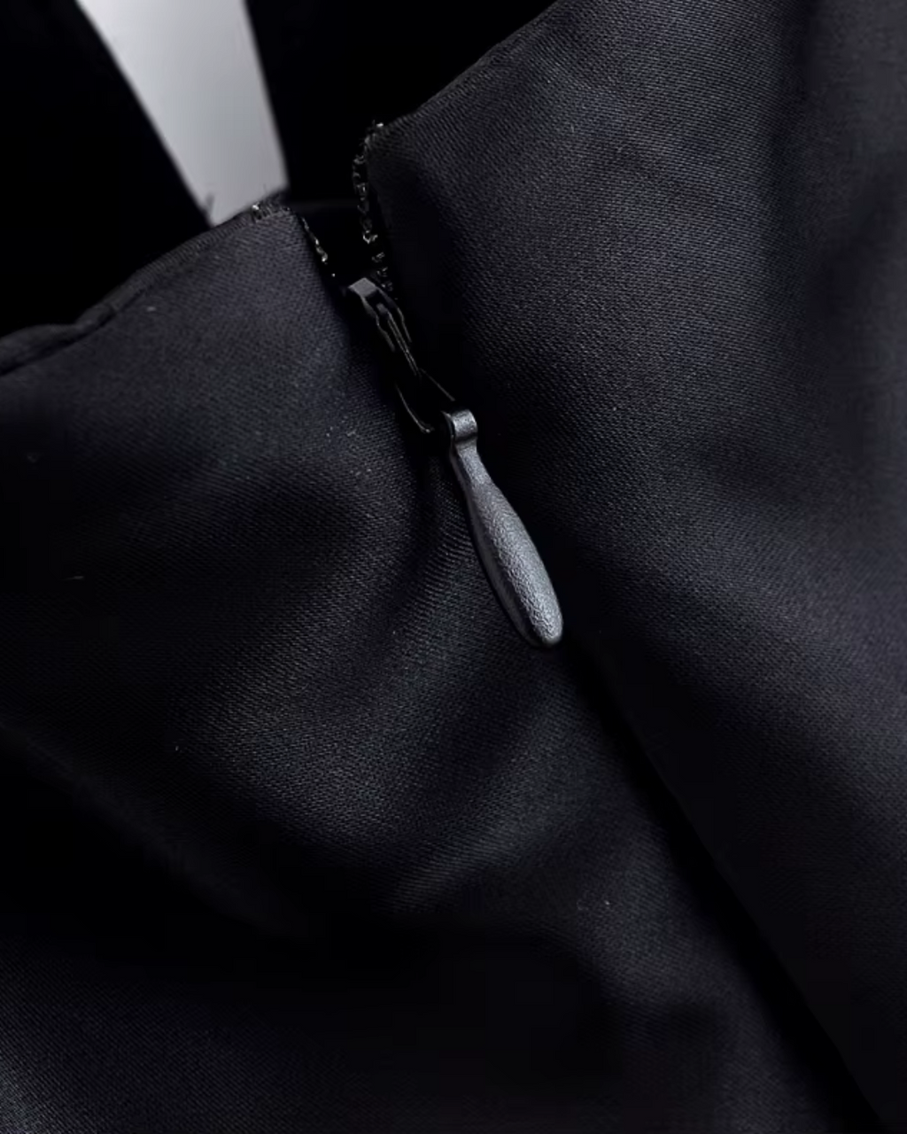 Zwarte Satijnen Jarretel Jurk voor Dames