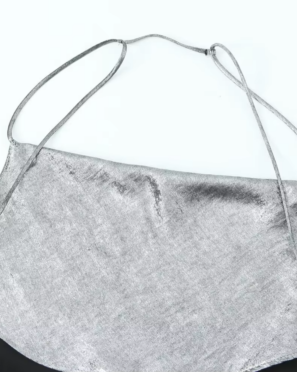 Zilveren Satijnen Jurk met Open Rug voor Dames