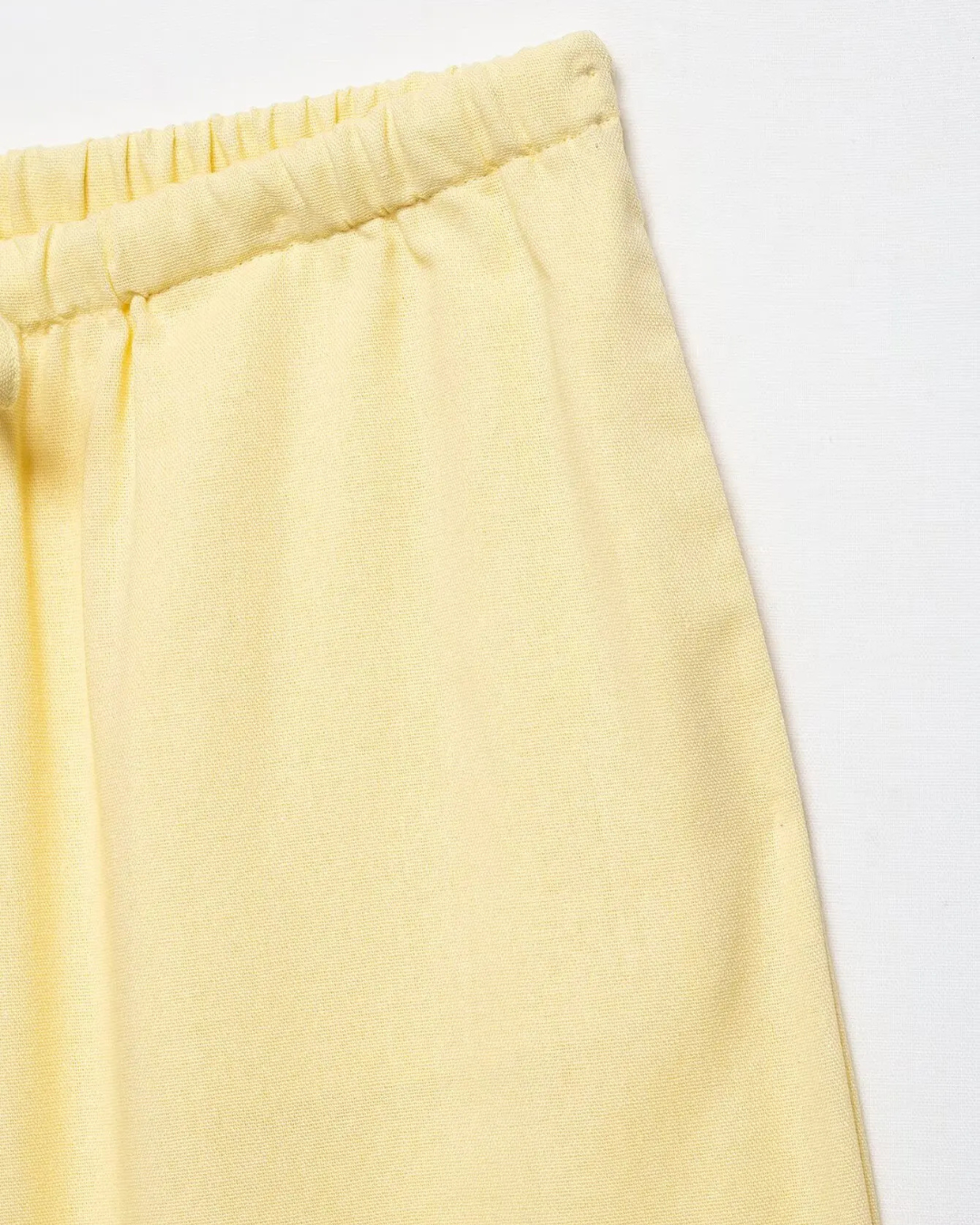 Linnen 2-Delige Set - Kimono Stijl Lace-Up Top & Wijde Broek voor Dames