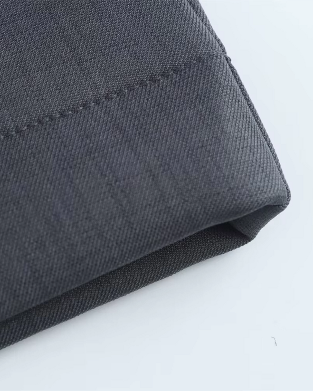 Hoge Taille Grijze Rechte Pijpen Broek voor Dames