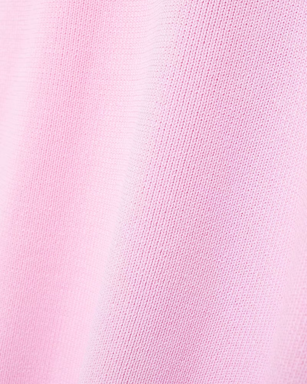 Roze Gebreide Mini Jurk met Strass en O Hals voor Dames