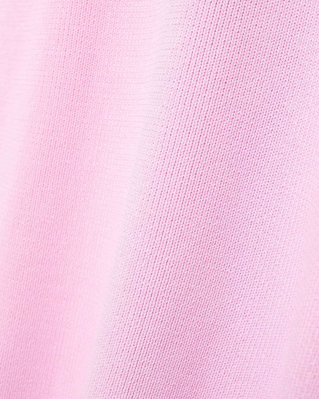 Roze Gebreide Mini Jurk met Strass en O Hals voor Dames