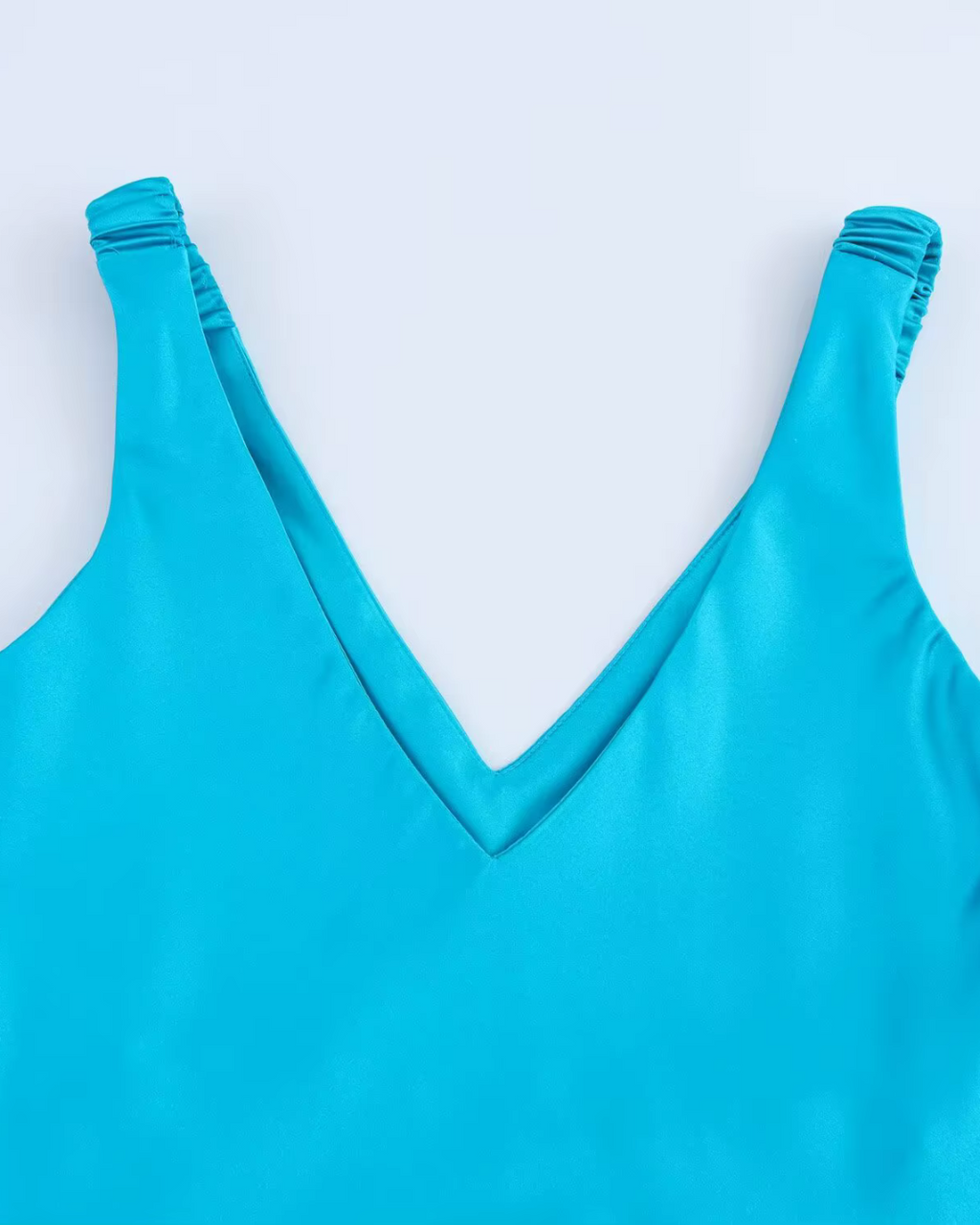 Blauwe Satijnen Jarreteljurk voor Dames