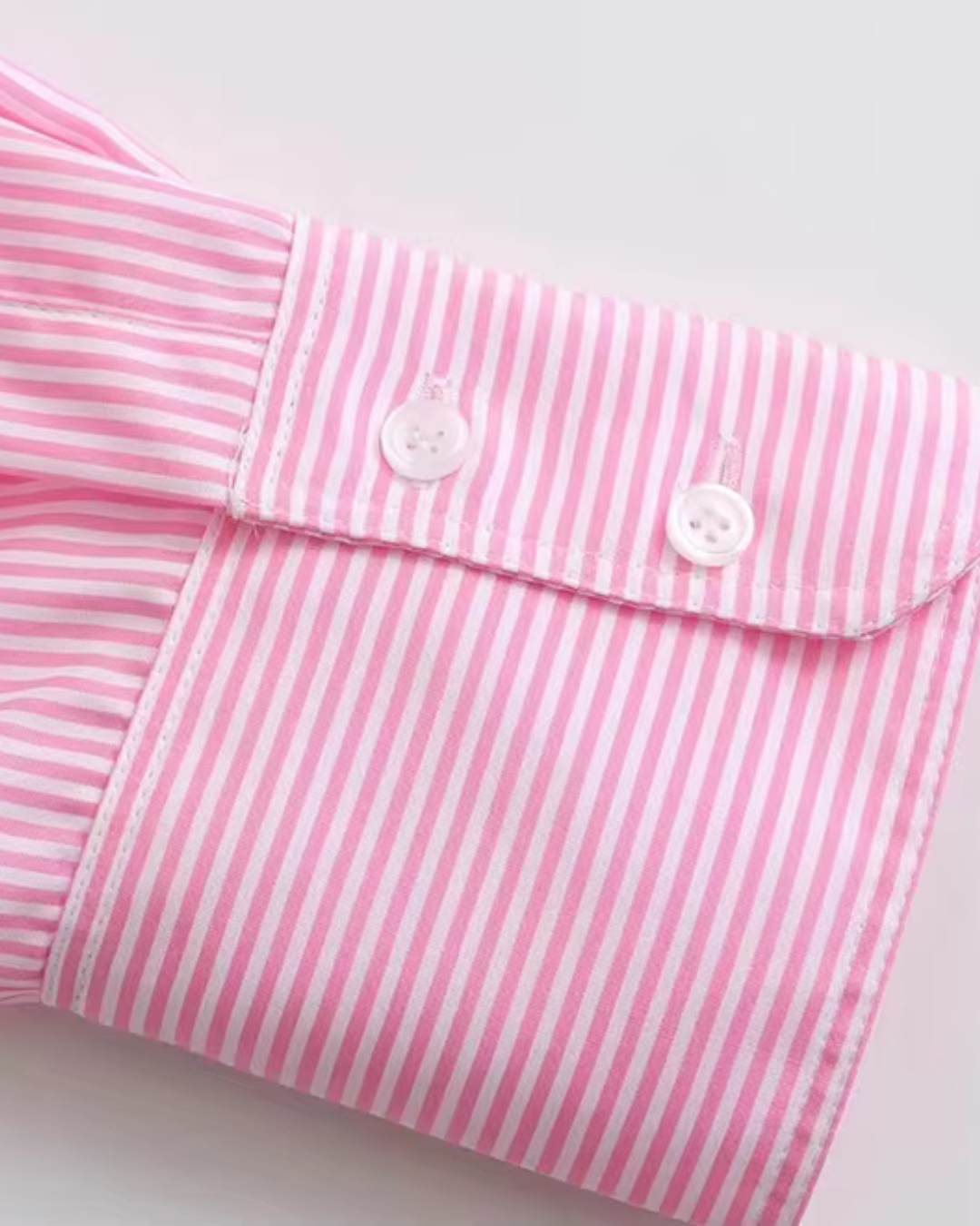 Roze Gestreepte Oversized Blouse met Zak voor Dames