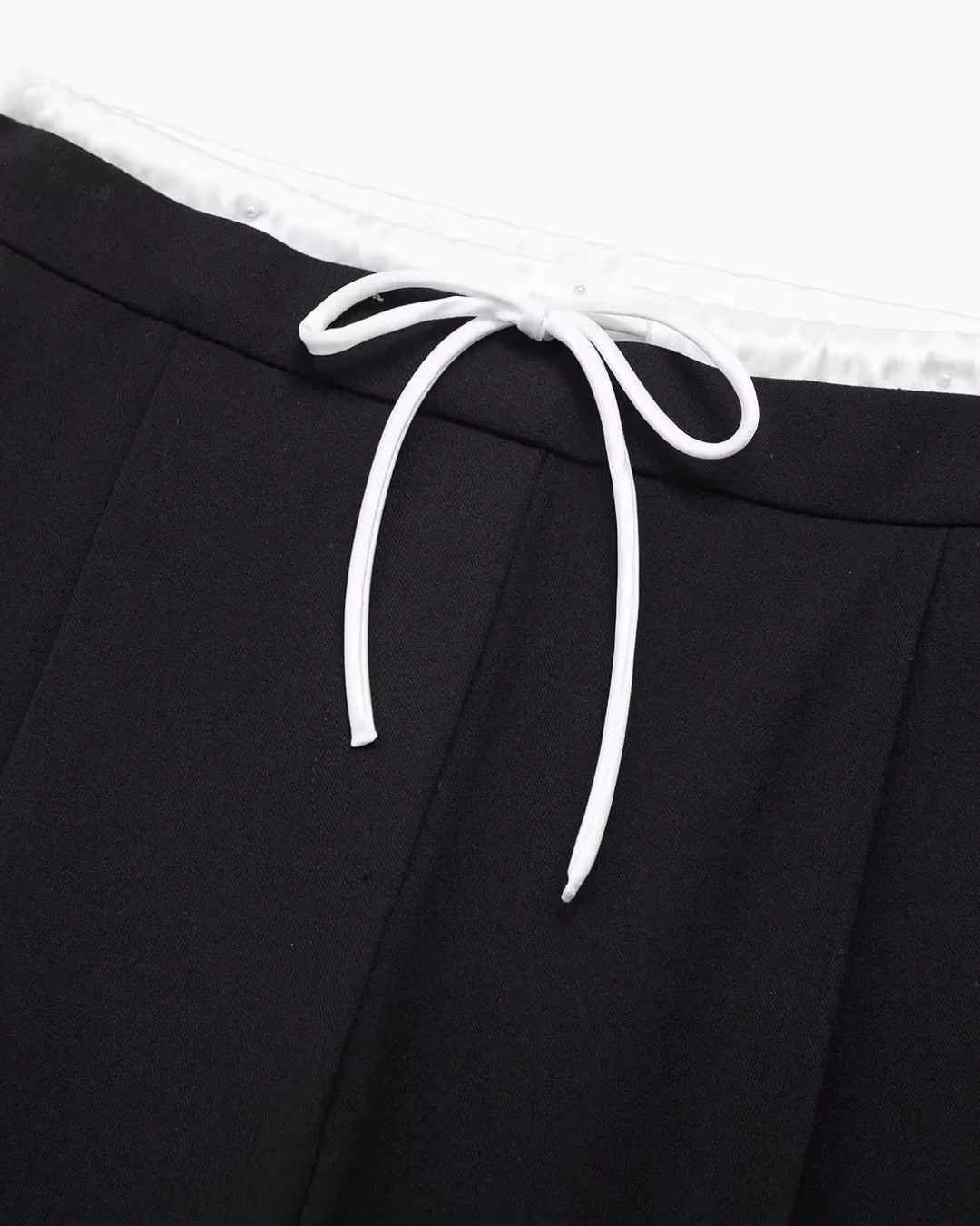 Vintage Rechte Broek met Trekkoord voor Dames