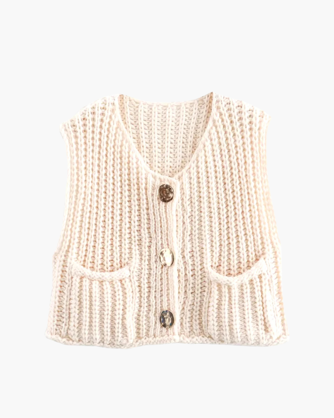 Elegante Gebreide Mouwloze Vest voor Dames