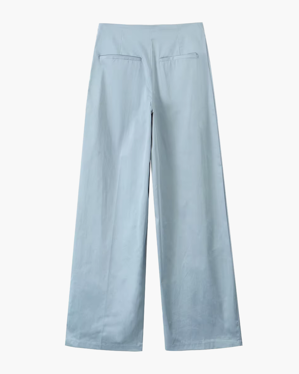 Elegante Tweedelige Set met Strik Top en Wijde Pijpen Broek