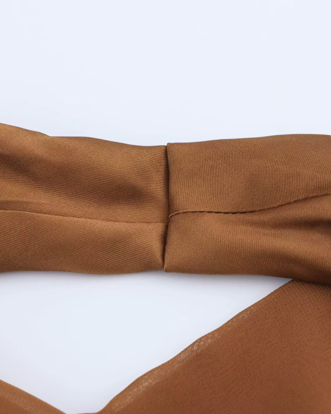 Bruine Satijnen Midi Halterjurk voor Dames