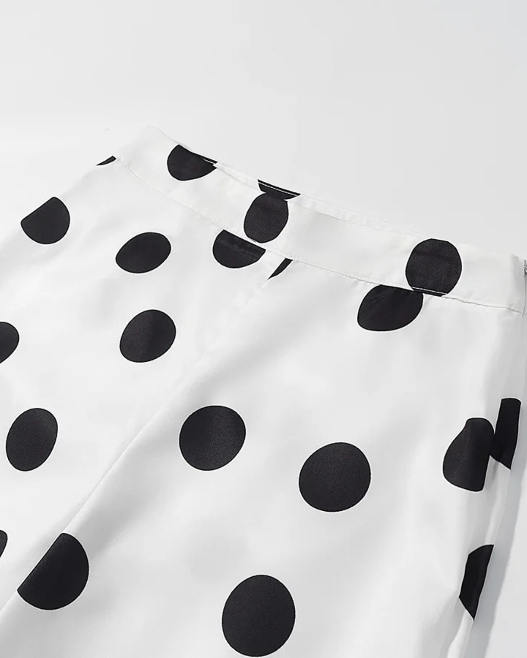 Tweedelige Set met Strapless Polkadot Top en Broek voor Dames