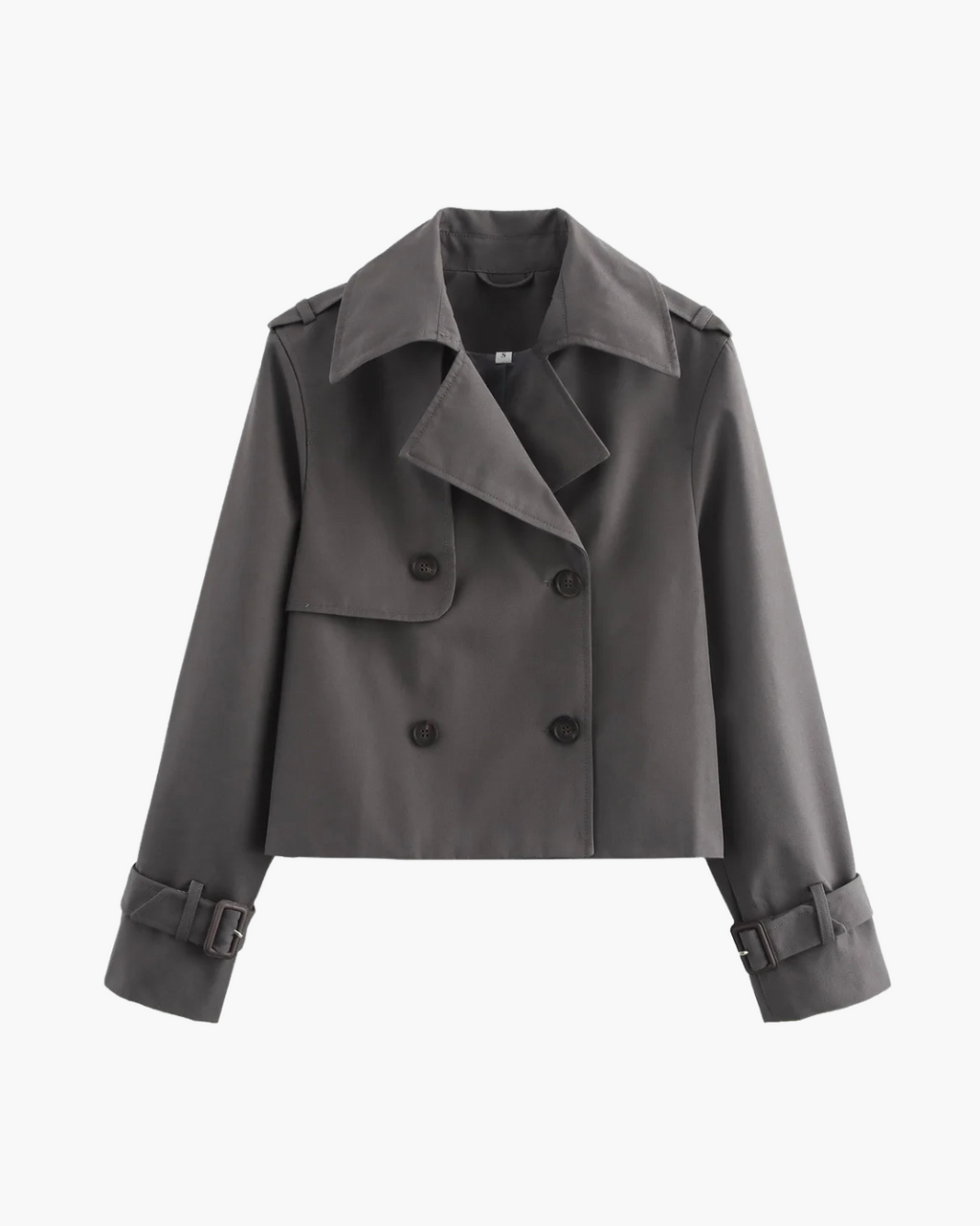 Vintage Double Breasted Korte Herfstjas voor Dames