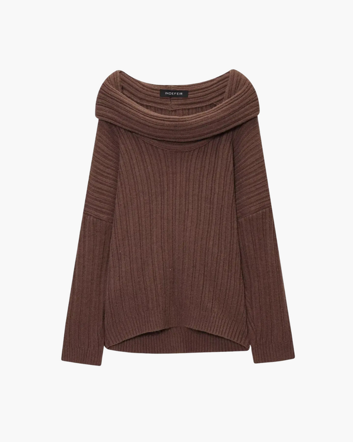 One-Shoulder Gebreide Trui met Losse Pasvorm voor Dames