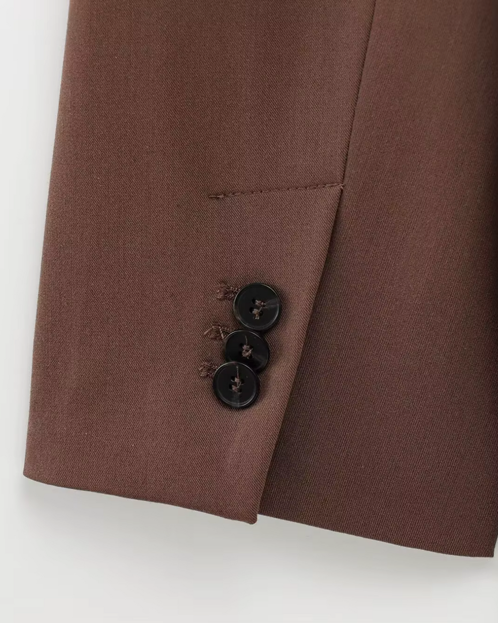 Oversized Bruine Blazer en Pantalon Set met Matching Riem Dames