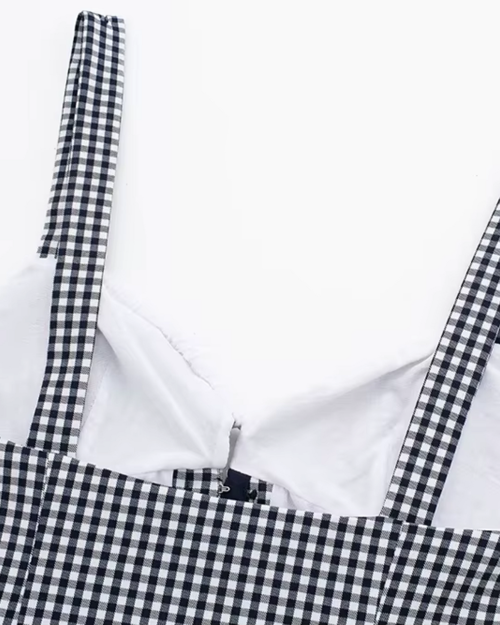 Geruite Camisole Corset Top met Strik voor Dames