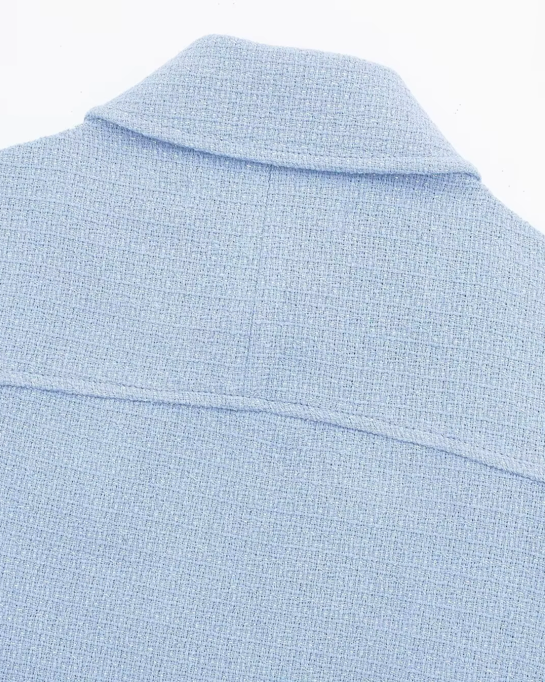 Chique Korte Jas met Rits en Zakken in Blauw voor Dames