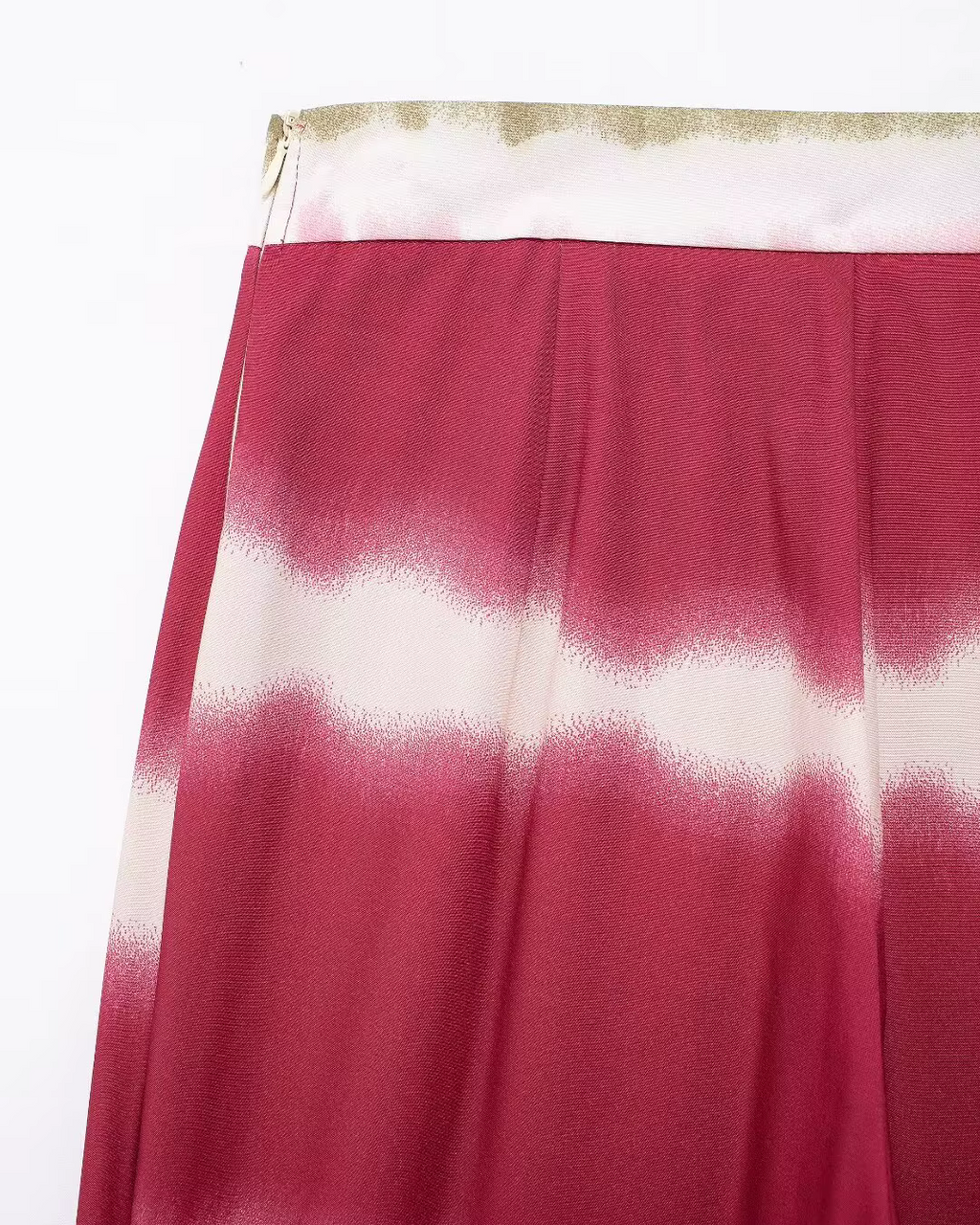 Chique Tie-Dye Wijde Pijpen Broek met Hoge Taille voor Dames