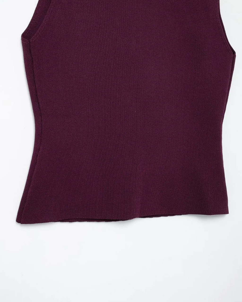 Bordeaux Rode Set met V-hals Vest en Hoge Taille Rok voor Dames