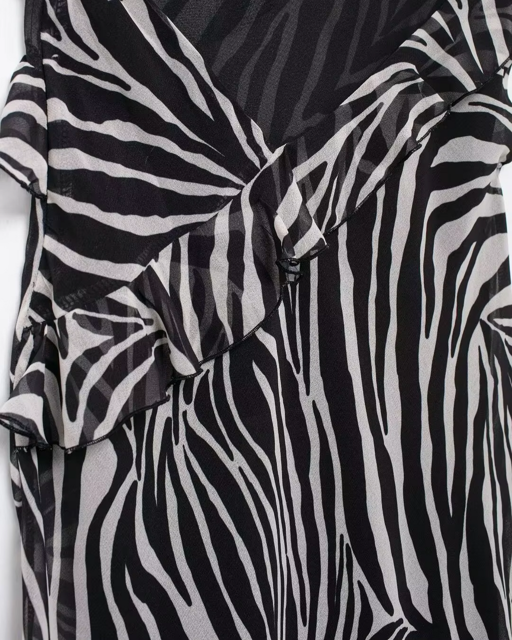Vintage Cami Jurk met Bloemen en Zebra Print voor Dames