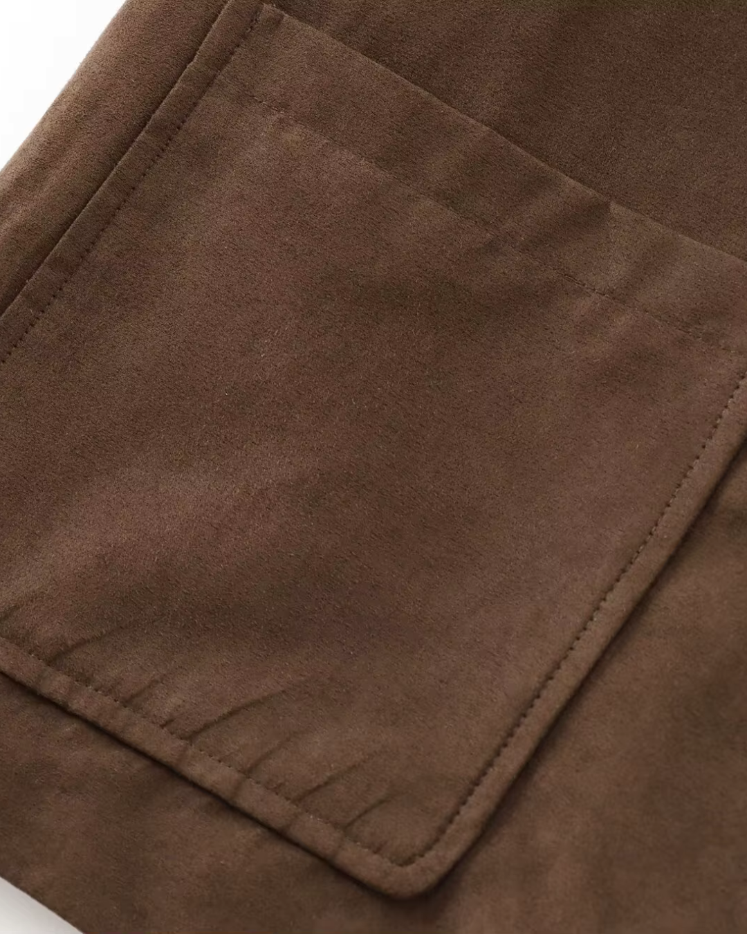 All-Match Old Money Style Bruin Suède Korte Jas voor Dames