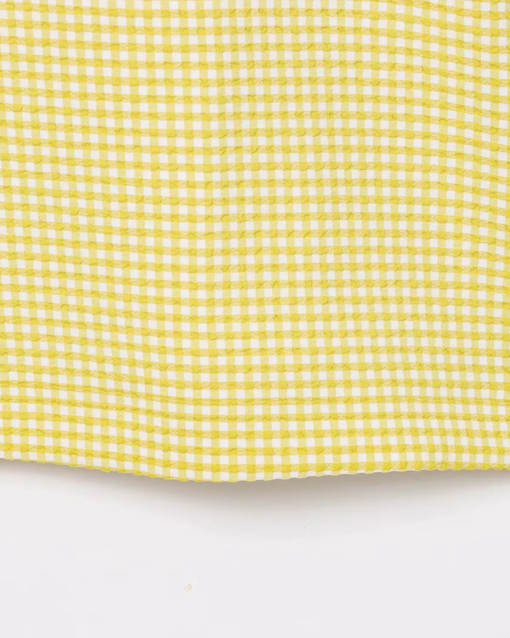 Gele Geruite Jurk met Vierkante Hals, Open Rug & Strikdetail voor Dames