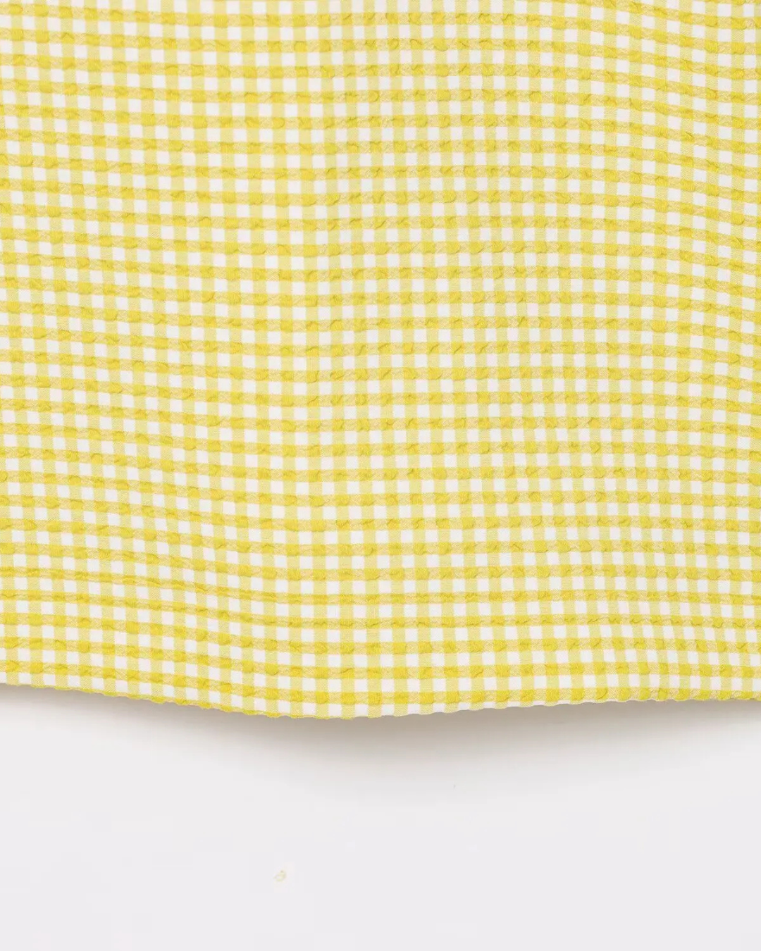 Gele Geruite Jurk met Vierkante Hals, Open Rug & Strikdetail voor Dames