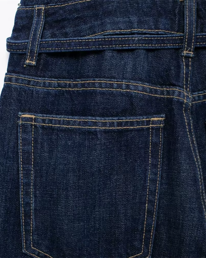 Comfortabel Denim Jumpsuit met Tailleriem voor Dames