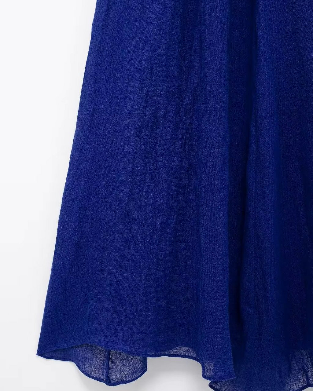 Blauwe Halter Lange Maxi Jurk met Open Rug voor Dames