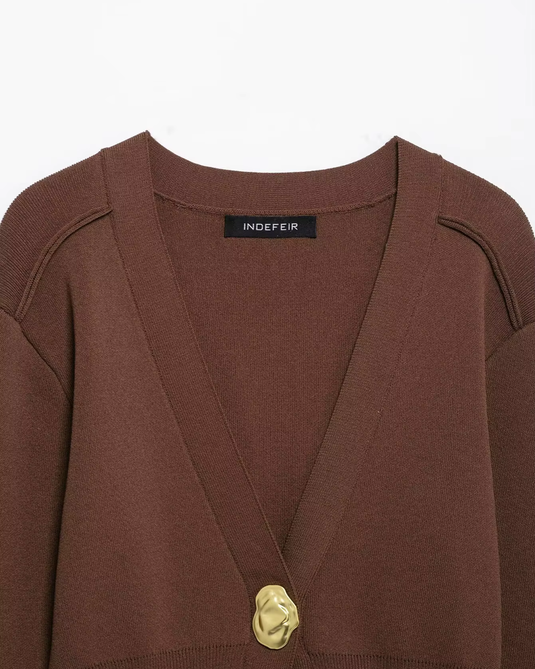 Casual Chique Vest met V-hals en Lange Mouwen voor Dames