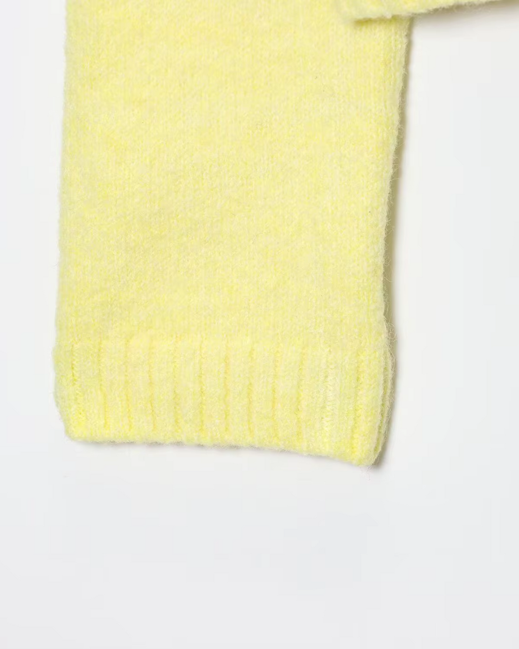 Elegant Geel Gebreid Vest met Lange Mouwen voor Dames