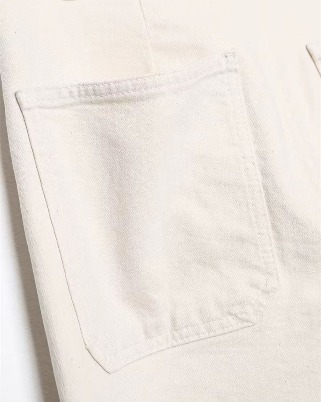 Witte Hoge Taille Wijde Pijpen Jeans voor Dames