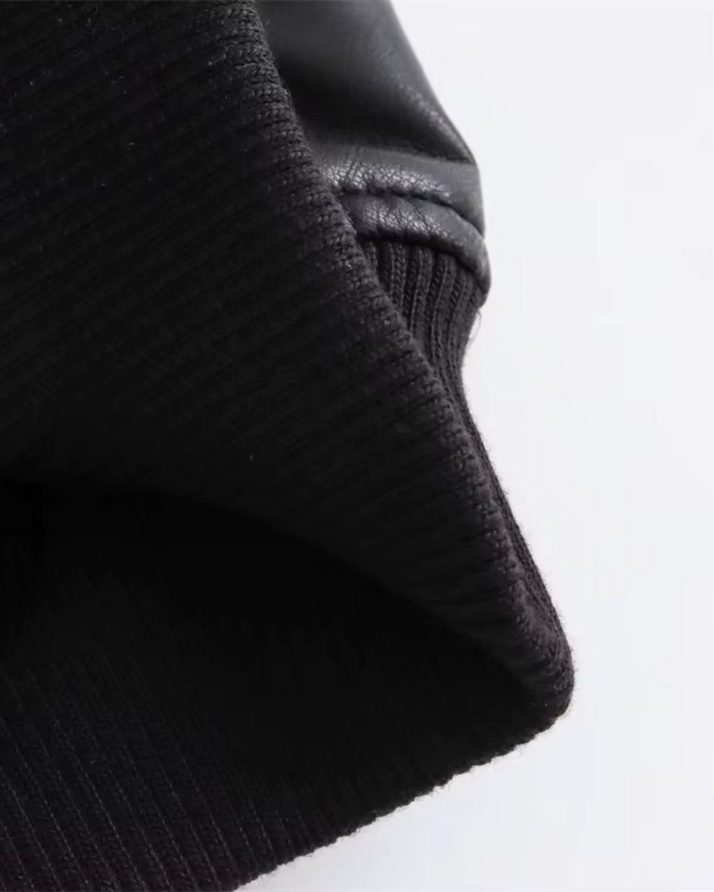 Korte Kunstleren Zwarte Motorjas Voor Dames