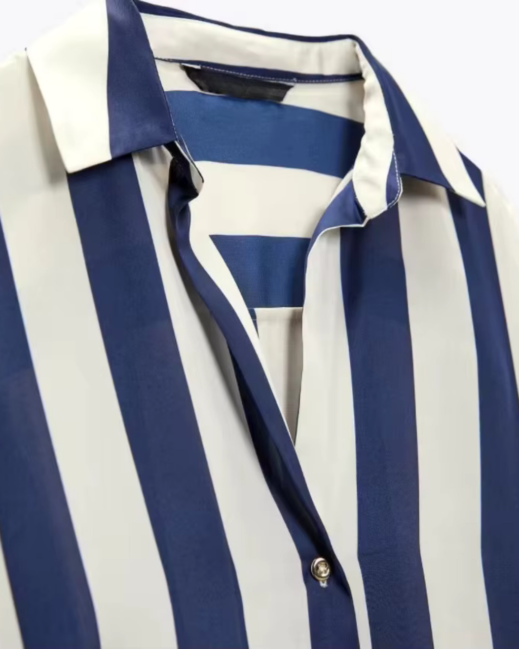 Vintage Gestreept Shirt met Lange Mouwen Casual voor Dames