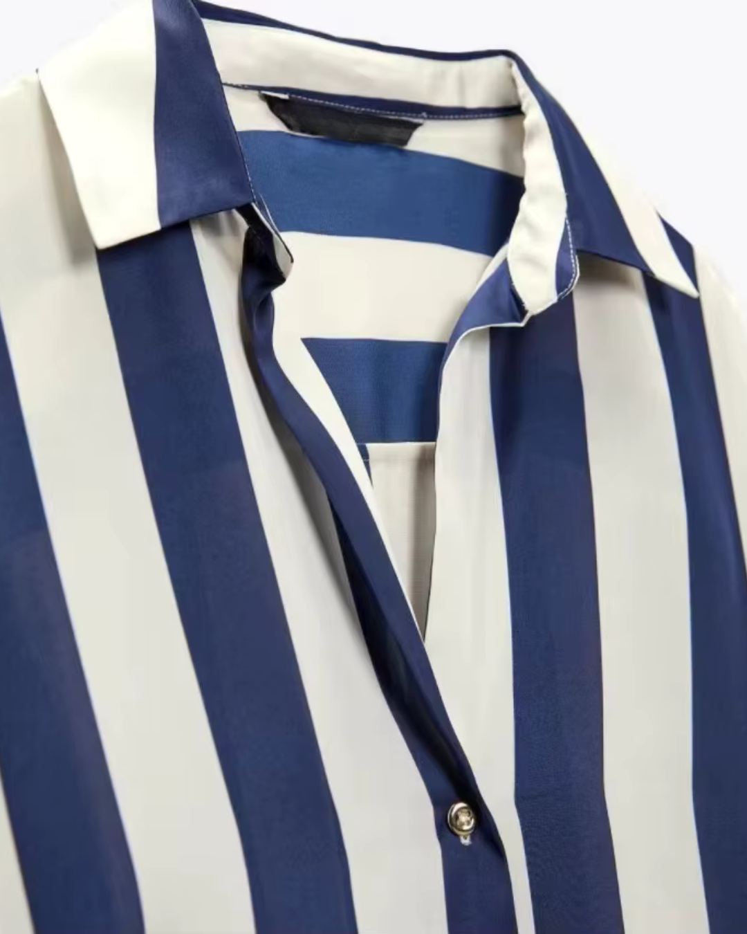 Vintage Gestreept Shirt met Lange Mouwen Casual voor Dames